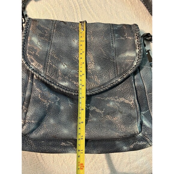 Aimee Kestenberg Braided Strap Gray Silver Metallic Teal Shoulder Bag - Picture 7 of 9